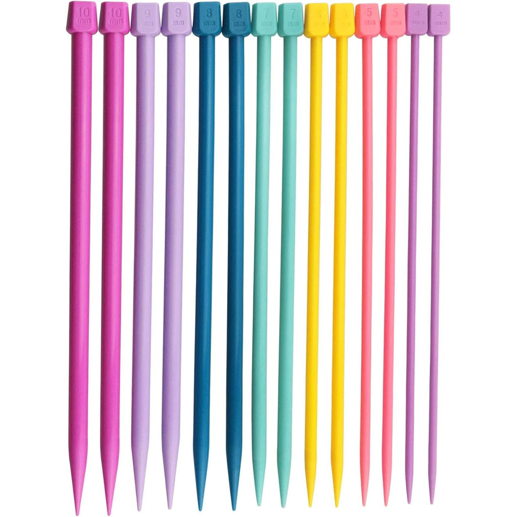 Buy now ITROLLE Knitting Needle 14PCS 4mm 5mm 6mm 7mm 8mm 9mm 10mm Colourful Single Pointed Knitting Straight Pins Default at indiglob india
