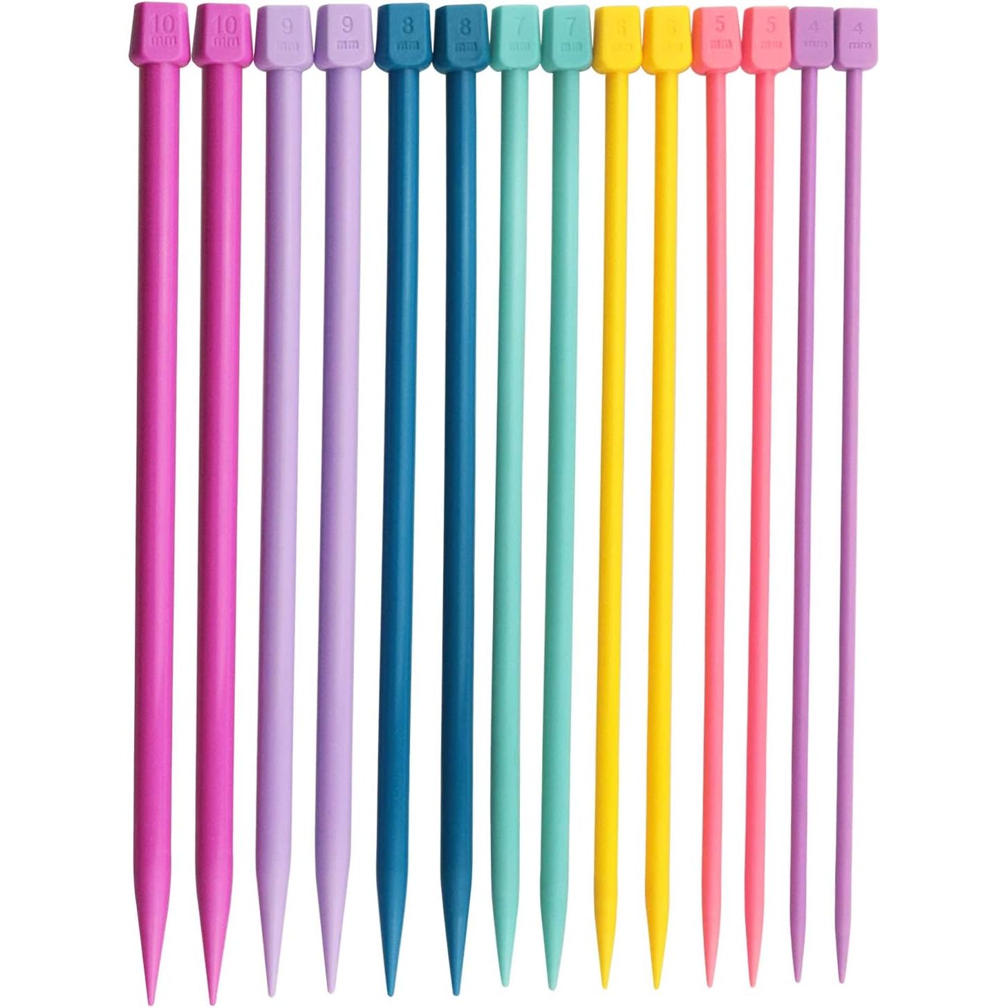 Buy now ITROLLE Knitting Needle 14PCS 4mm 5mm 6mm 7mm 8mm 9mm 10mm Colourful Single Pointed Knitting Straight Pins Default at indiglob india