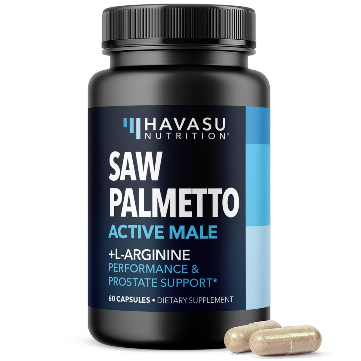 Saw Palmetto and L-Arginine for Men Capsules for Men's Health, 30 Servings