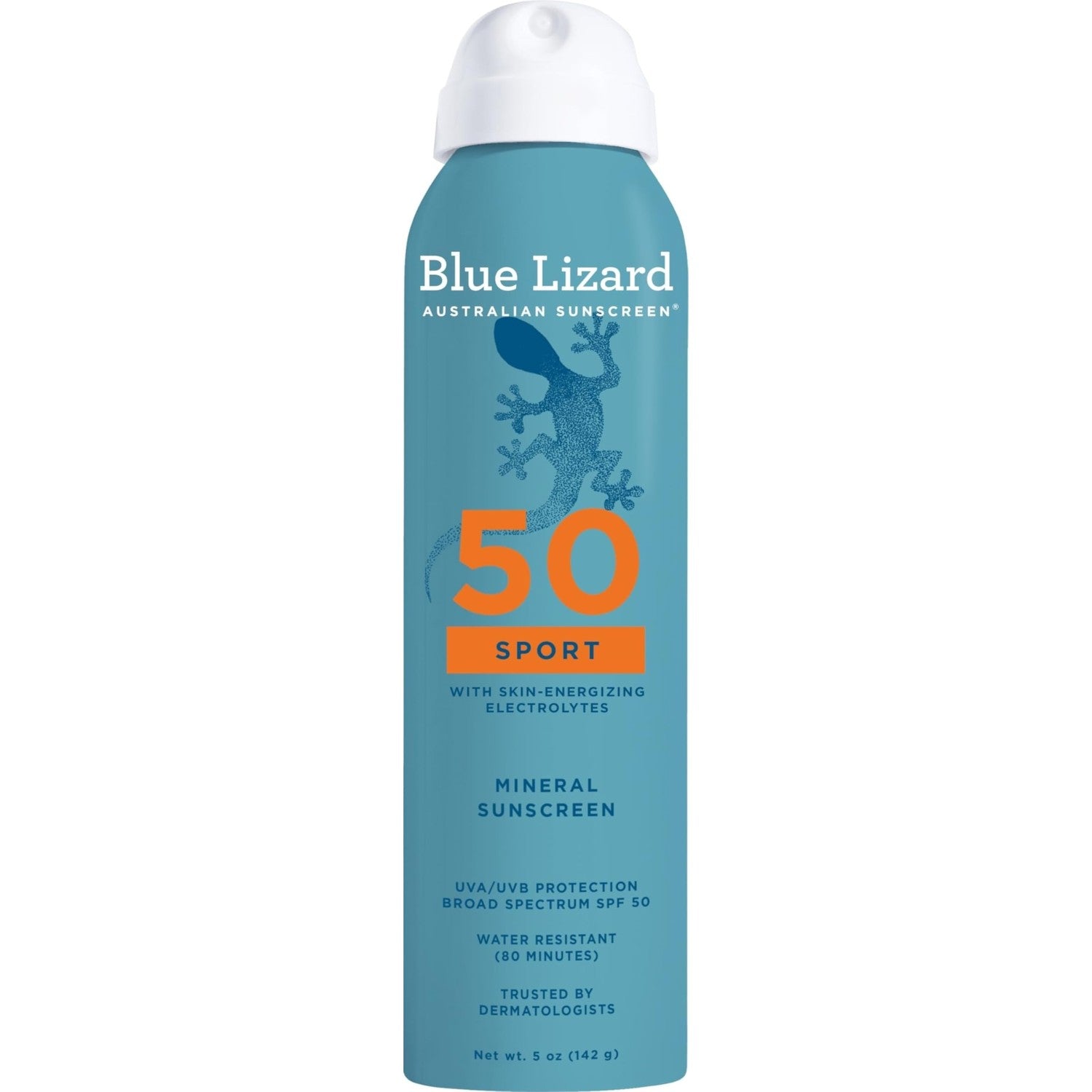 Blue Lizard Sensitive Mineral SPF 50 Spray, Dermatologist-Recommended Brand, Broad-Spectrum UVA/UVB Protection, Water-Resistant, Zinc Oxide Formula, 5 oz