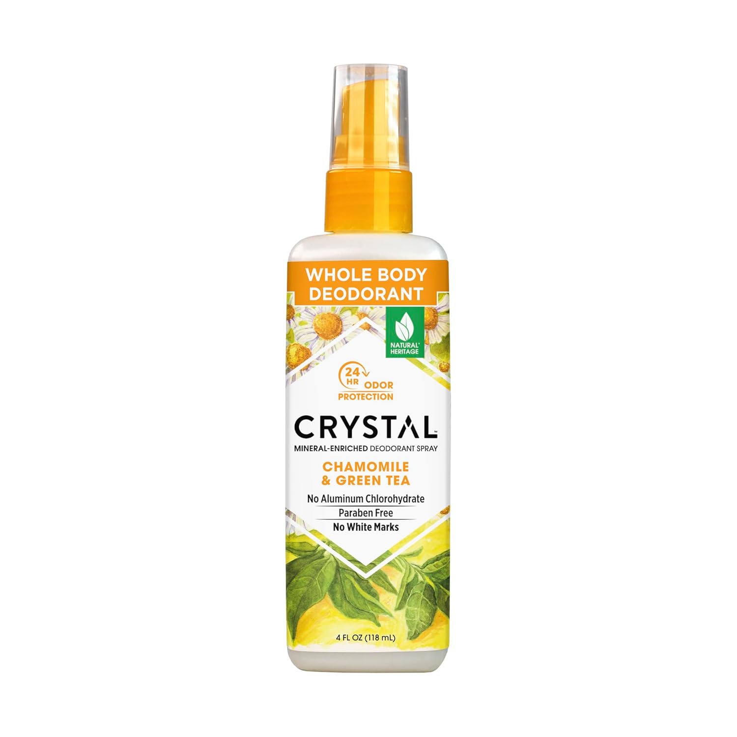 Buy now Crystal Body Deodorant Spray-4 fl oz, 2 pack 4 Fl Oz (Pack of 1) Chamomile & Green Tea at indiglob india