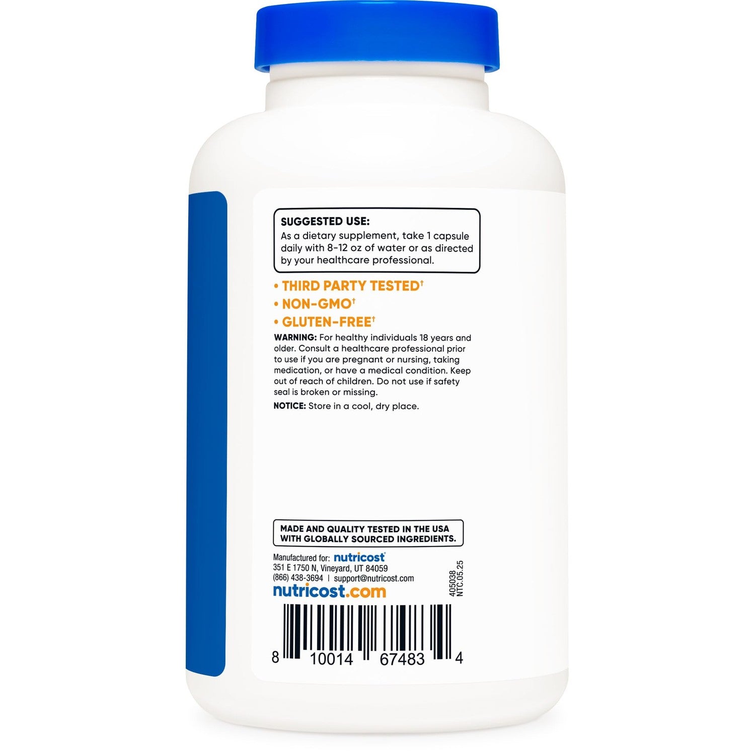 Nutricost Vitamin C 500mg, 240 Capsules, Vegetarian, Gluten Free & Non-GMO