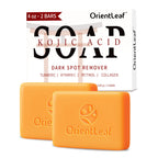 ORIENTLEAF Kojic Acid Soap, Turmeric Soap Bar, Fresh Citurs Scent, Gentle for face and body with Vitamin C, Shea Butter, Retinol, Olive Oil, Collagen (6 PACK)