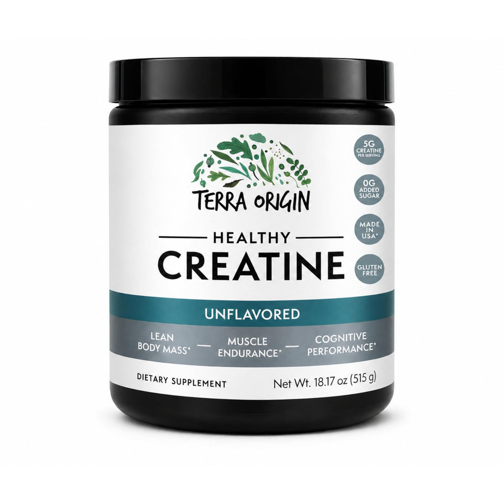 TERRA ORIGIN Healthy Creatine Micronized Monohydrate Powder | 30 Stick Packs | Support for Muscle and Cognitive Performance* | Supplement for Women and Men | Unflavored, Gluten Free, Zero Sugar