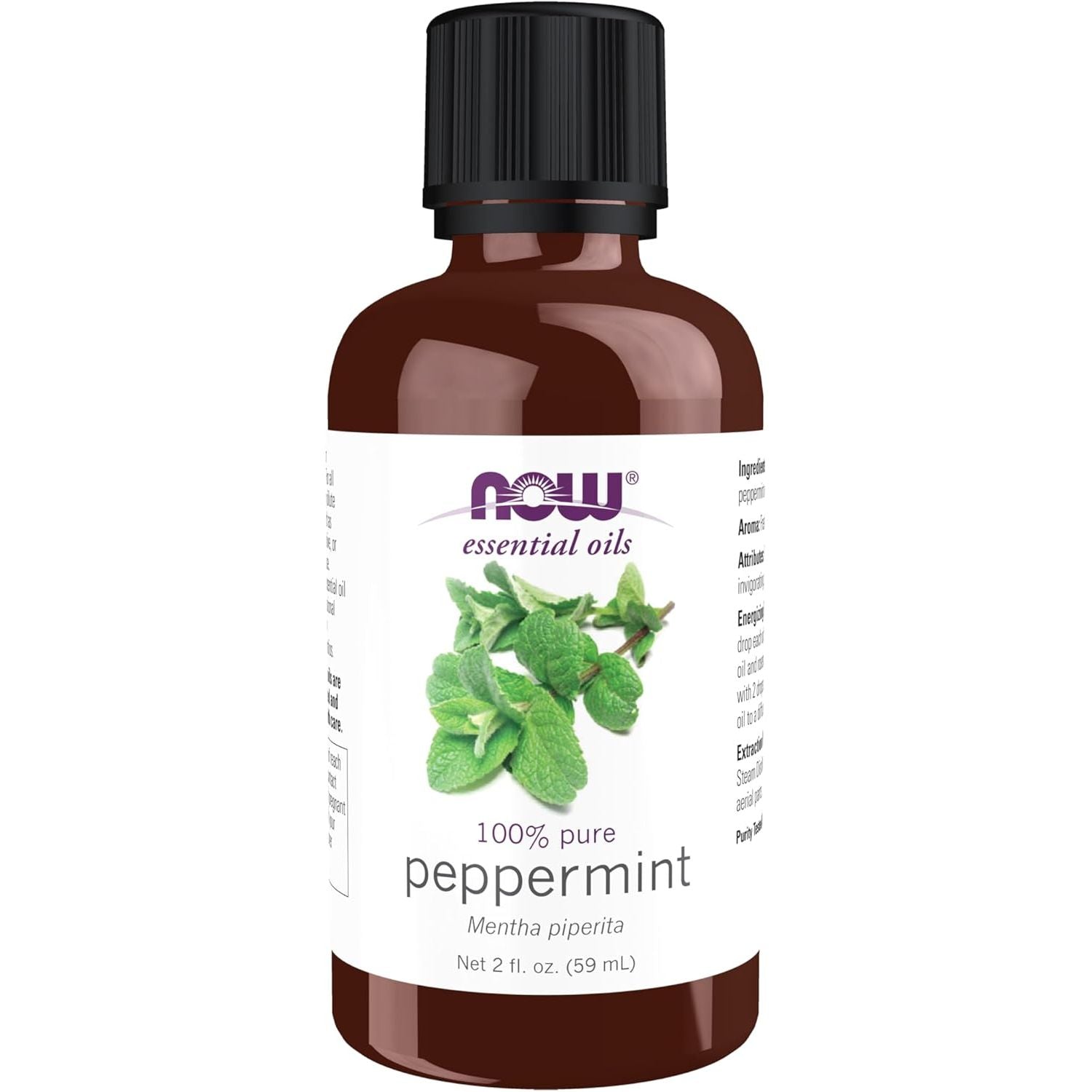 Buy now NOW Essential Oils, Peppermint Oil, Invigorating Aromatherapy Scent, Steam Distilled, 100% Pure, Vegan, Child Resistant Cap, 1-Ounce 2 Fl Oz (Pack of 1) at indiglob india