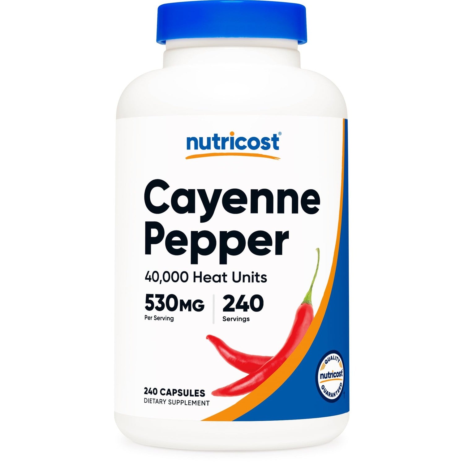 Nutricost Cayenne Pepper (530mg) 240 Capsules, 40,000 Heat Units, GMO-Free | Gluten-Free