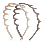 5 Pack Zig Zag Headbands for Women, Non-Slip Wavy Plastic Hair Comb Headbands with Teeth, U-Shape High Cranium Korean Style, Classic 90s Hair Accessories