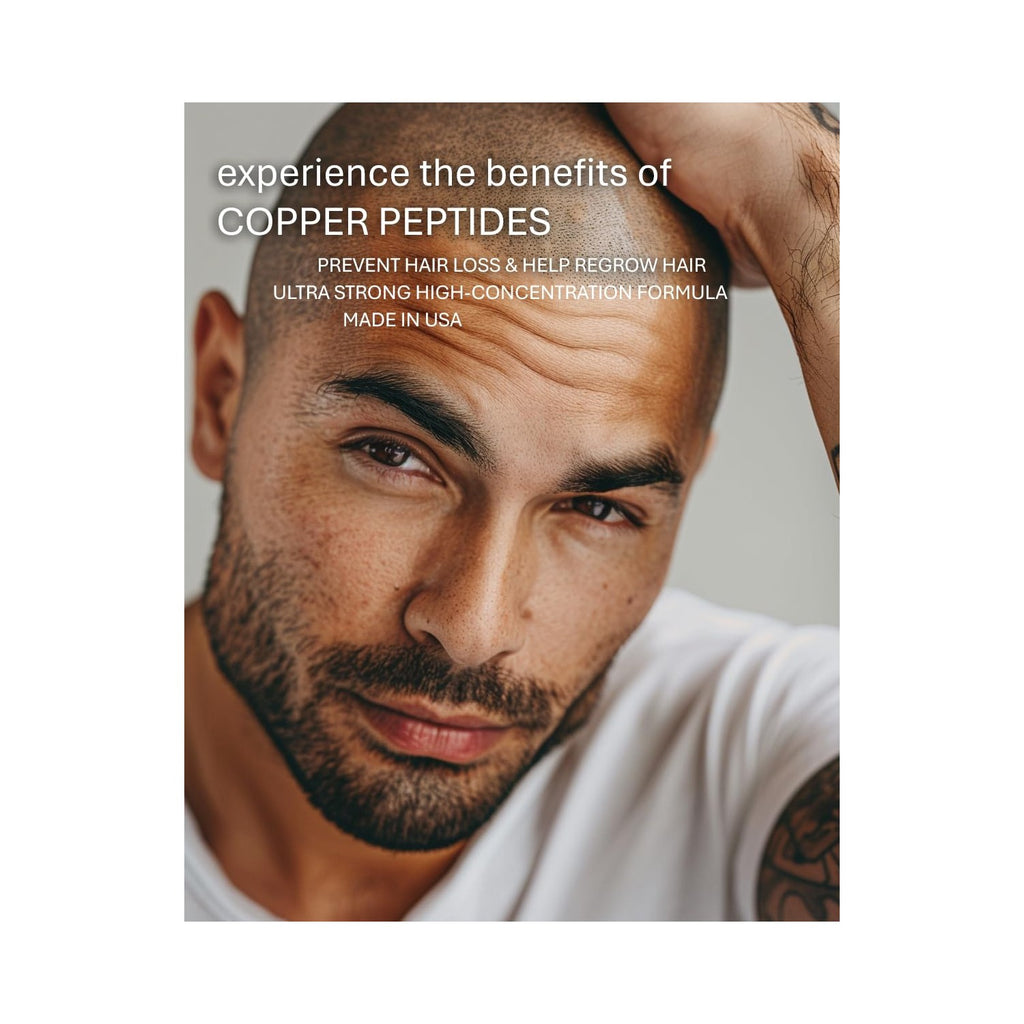 Copper Peptides for Hair Growth - Ultrastrong 10% Copper Peptide Active Ingredient - 99% Purity GHK-Cu Copper Peptide for Hair - Liposomal for Maximum Absorption - MADE IN USA