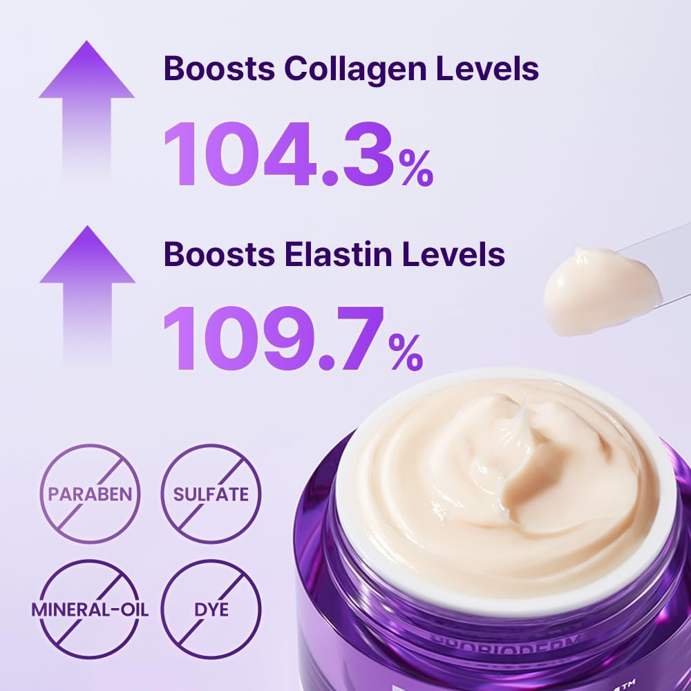 [Cardi B's Pick] BIOHEAL BOH Probioderm 3D Lifting Cream 1.7 fl oz - Advanced Korean Facial Night Cream with 17-Peptide Complex & Probioderm for Face and Neck, Butter-Rich Texture for Perfect Slugging