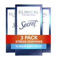 Buy now Secret Antiperspirant Clinical Strength Deodorant for Women, Soft Solid, Stress Response, 1.6 Oz, (Pack of 3) at indiglob india