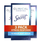 Buy now Secret Antiperspirant Clinical Strength Deodorant for Women, Soft Solid, Stress Response, 1.6 Oz, (Pack of 3) at indiglob india