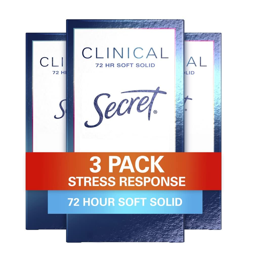 Buy now Secret Antiperspirant Clinical Strength Deodorant for Women, Soft Solid, Stress Response, 1.6 Oz, (Pack of 3) at indiglob india