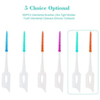 Buy now An-self 160PCS Interdental Brushes Ultra Tight Bristles Tooth Interdental Cleaners Silicone Toothpick Brush Disposable Teeth Soft Picks, Green at indiglob india