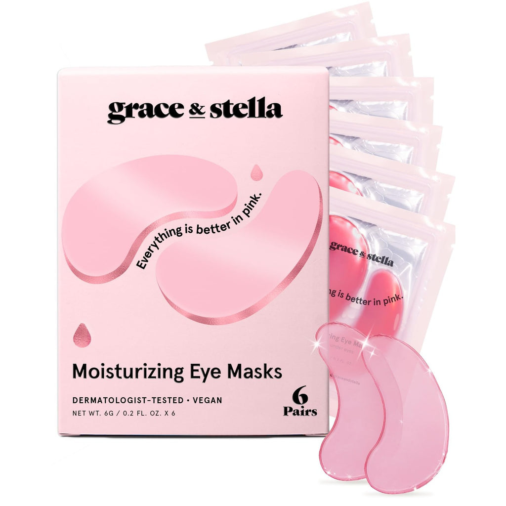 Buy now grace & stella Award Winning Under Eye Mask - Gifts for Women - Reduce Dark Circles, Puffy Eyes, Wrinkles, Under Eye Patches - Birthday, Bachelorette Party Favors - Vegan Self Care (24 Pairs, Pink) at indiglob india