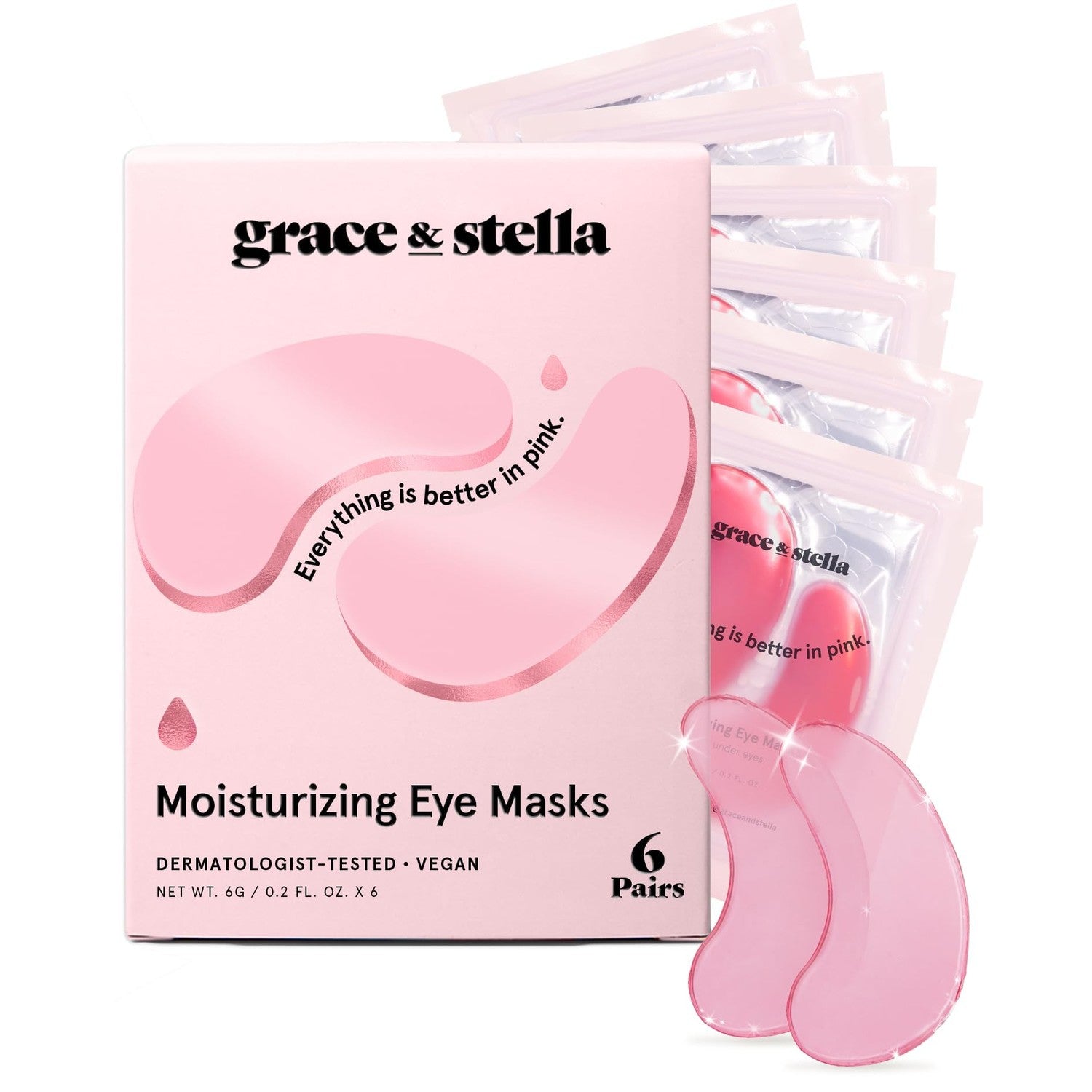Buy now grace & stella Award Winning Under Eye Mask - Gifts for Women - Reduce Dark Circles, Puffy Eyes, Wrinkles, Under Eye Patches - Birthday, Bachelorette Party Favors - Vegan Self Care (24 Pairs, Pink) at indiglob india