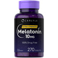 Carlyle Melatonin 10mg | 270 Tablets | with L-Theanine | Vegetarian, Non-GMO, Gluten Free Supplement