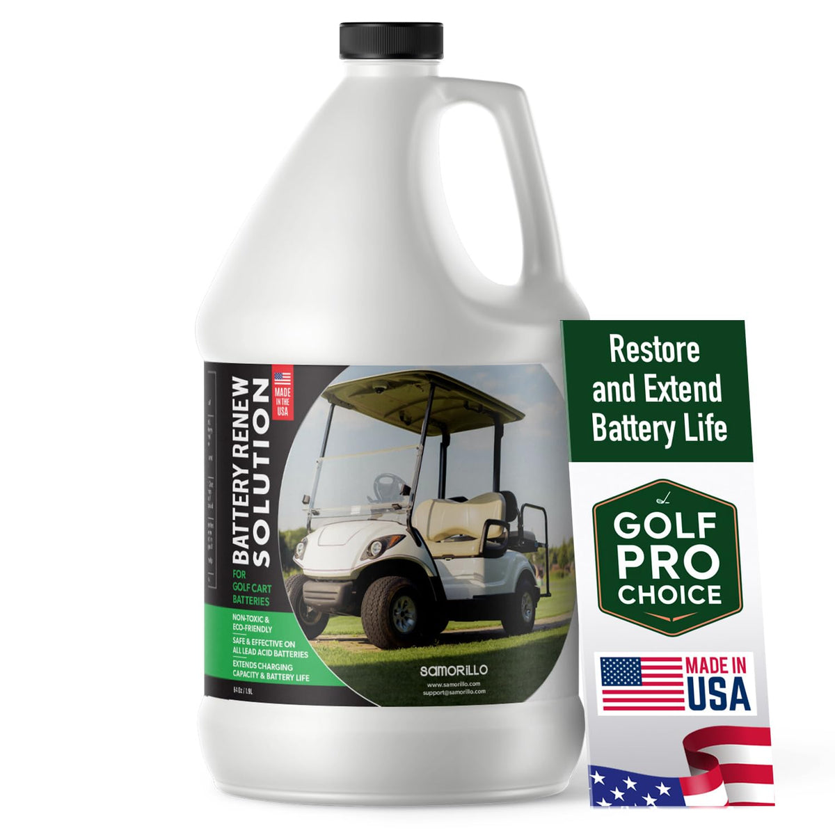 Battery Renew Solution for Golf Cart Batteries - Lead Acid Restore, 64 oz