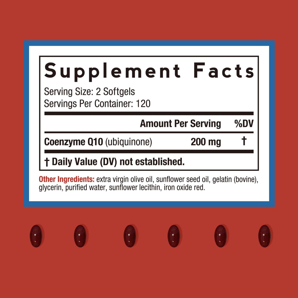 Doctor's Recipes CoQ10 200mg Per Serving, High Absorption with Olive Oil