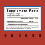 Doctor's Recipes CoQ10 200mg Per Serving, High Absorption with Olive Oil
