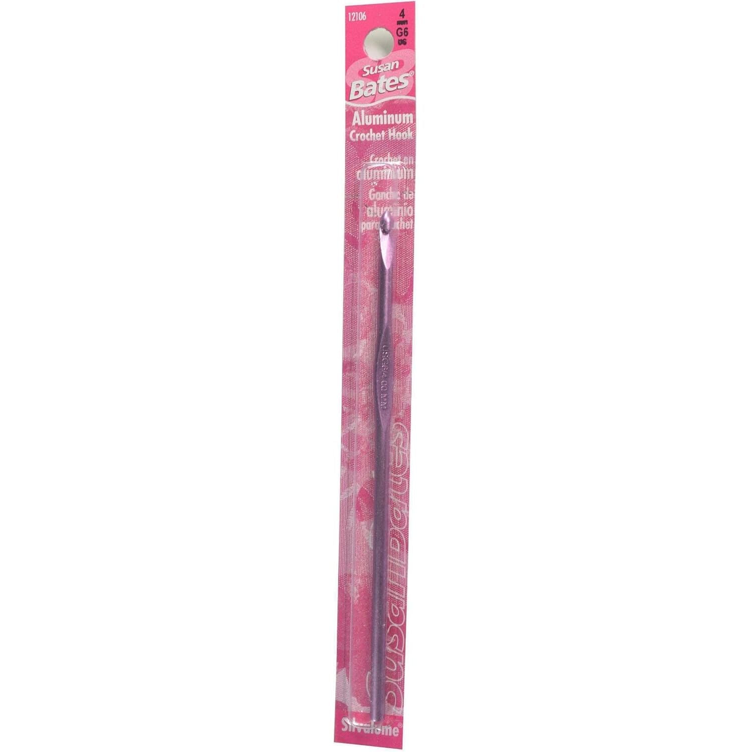 Buy now Susan Bates 5-1/2-Inch Silvalume Aluminum Crochet Hook, 5.5mm, Red G at indiglob india