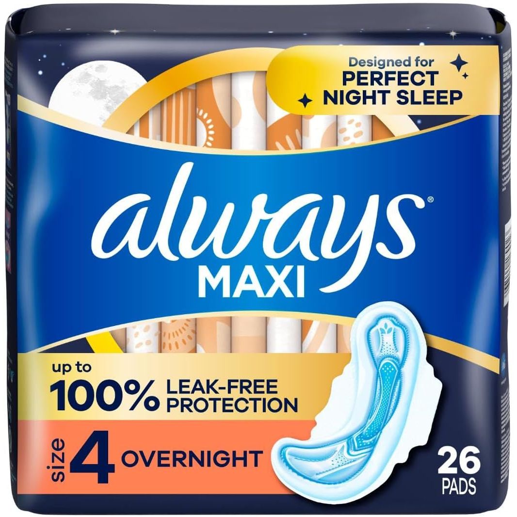 Buy now Always Ultra Thin Overnight Pads with Wings, Size 4, Overnight, 78 Count (3 Packs of 26) 26 at indiglob india
