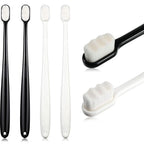 Buy now 4 Pieces Extra Soft Toothbrushes for Sensitive Gums with 20000 Micro Nano Bristle for Adult Pregnant Gum Recession Elderly Braces, Protect Fragile Gums(Black, White) Black, White at indiglob india