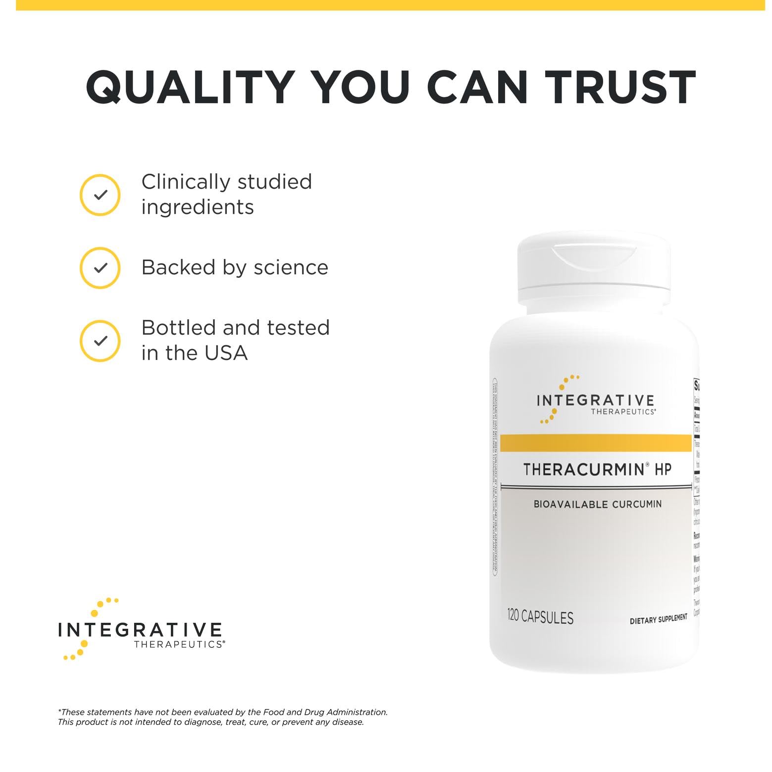 Integrative Therapeutics Theracurmin HP - Heart & Joint Health Support* - Muscle Recovery Support* - 27x More Bioavailable Than Standard Curcumin Extract - 120 Capsules (60 Servings)