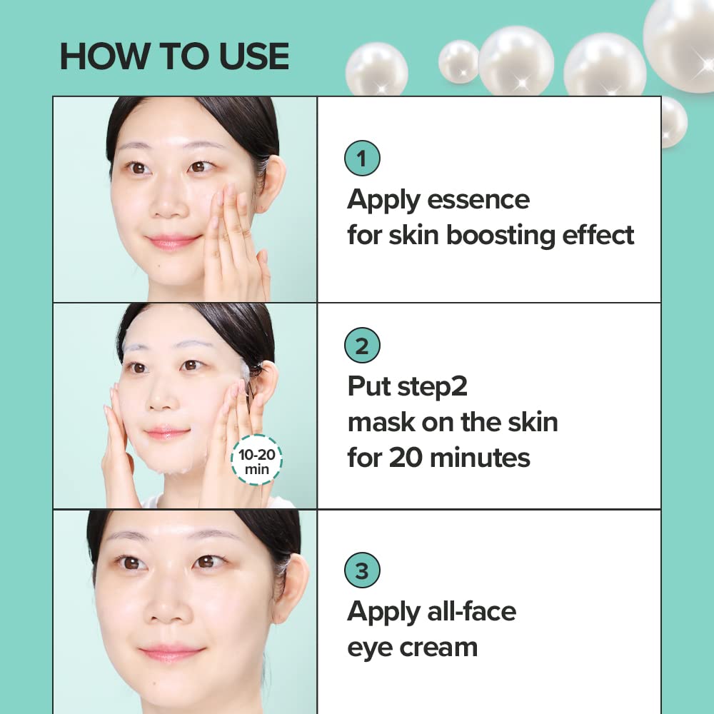 Buy now JMsolution Marine Luminous Pearl Deep Moisture 3 Step Skin Care Face Mask - Korean Skincare Facial Mask - boosting Brightening Moisturizing-10 Sheets for Dry Skin at indiglob india