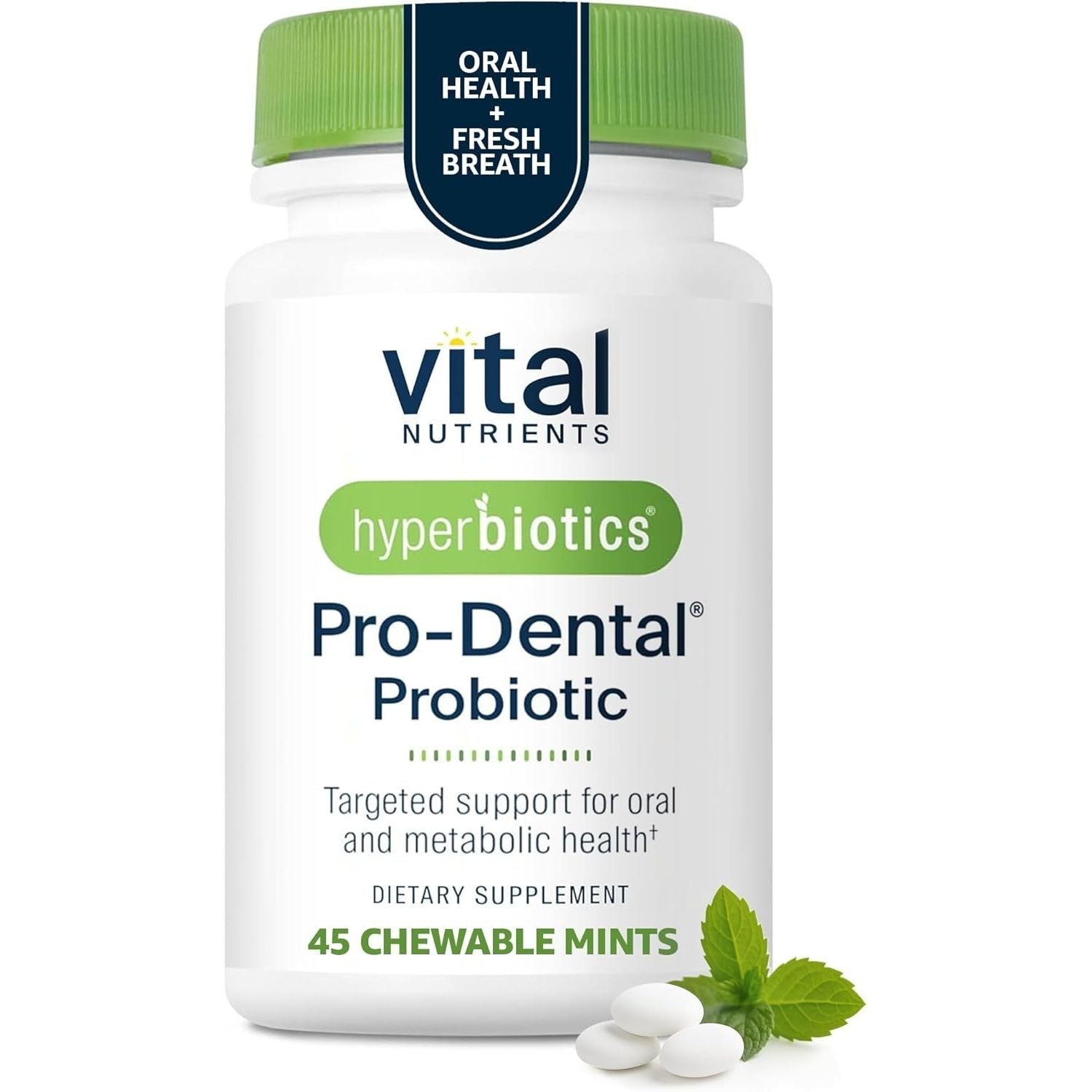 Buy now Hyperbiotics Vital Nutrients Pro Dental Probiotic | Clinically Studied BLIS K12 and M18 | Oral Probiotics for Bad Breath Treatment for Adults | Oral Health for Teeth and Gums | 45 Mint Tablets 45 Count (Pack of 1) at indiglob india