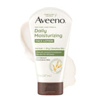 Aveeno Daily Moisturizing Face Lotion, Fragrance-Free, 5 oz | Soothing Prebiotic Oat, Lightweight Non-Greasy Facial Moisturizer, Normal to Dry, Sensitive Skin, 24-Hour Moisture