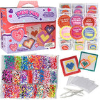 Buy now Valentines Day Cards for Kids Classroom-Heart Themed Fuse Bead Kits (24ct)-Perfect Valentines Day Gifts for Kids School Exchange for Boys & Girls -Each Includes Pixel Art Craft Activity w Perler Beads at indiglob india