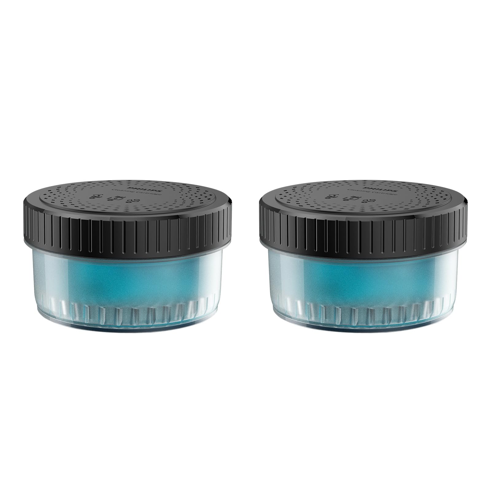 Norelco Philips Quick Clean Pod Cartridge, 2 Pack | Alcohol-Free Formula, Cleans & Lubricates Shaver, 6 x 30 cleaning cycles, CC12/52