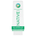 Native Mineral Sunscreen Lotion SPF 30, Vanilla Milk & Shea Scent, with 100% Mineral Zinc Oxide for Face & Body, Hawaii Compliant, Vegan, No White Cast - 7 oz