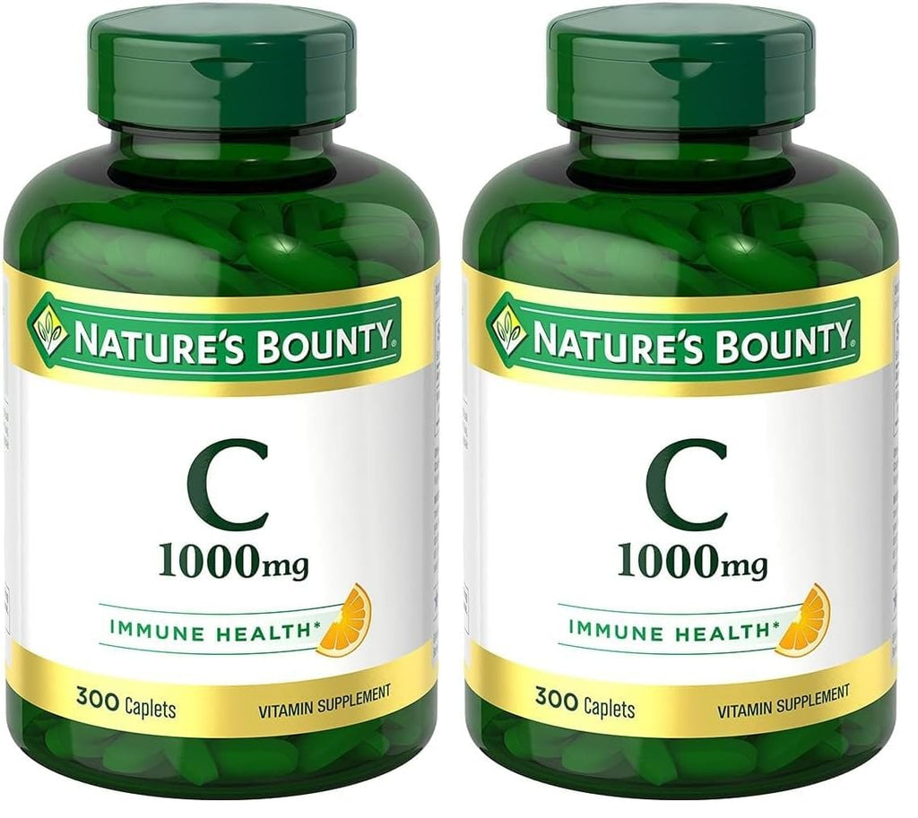 Buy now Nature's Bounty Vitamin C 1000mg, Supports Immune and Antioxidant Health, Vitamin C Supplement, 1 Per Day, 300 Vegetarian Caplets at indiglob india