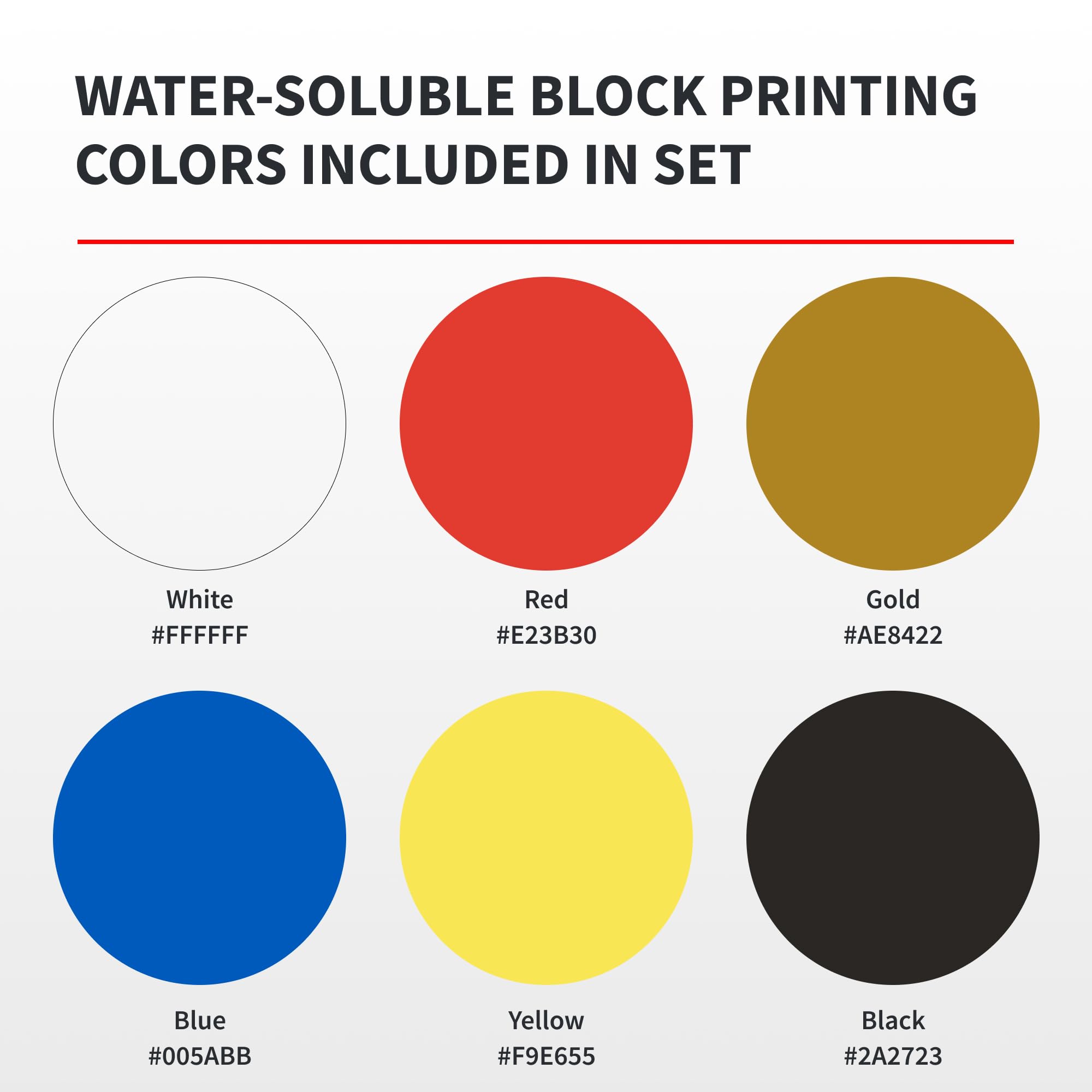 Buy now Speedball 3470 Water-Soluble Block Printing Ink Starter Set ƒ?? 6 Bold Colors with Satiny Finish - 1.25 FL OZ Tubes, Multicolor at indiglob india