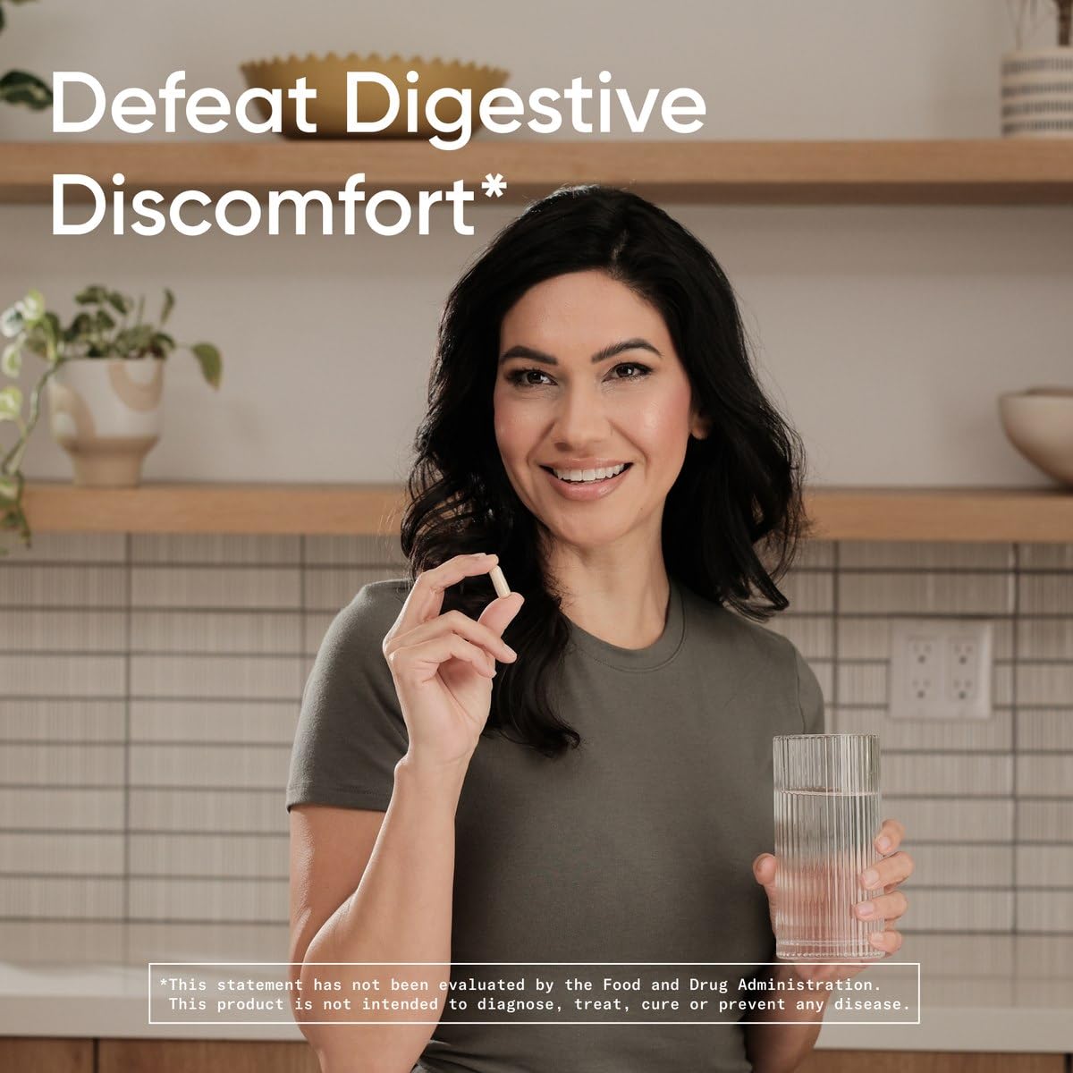 Sports Research® Digestive Enzymes w/Probiotics, 90 Veggie Caps | 15 Enzymes + Ginger to Help Ease Digestion of Dairy, Protein, Sugar & Carbs | Non-GMO, Vegan Friendly, 90 Servings