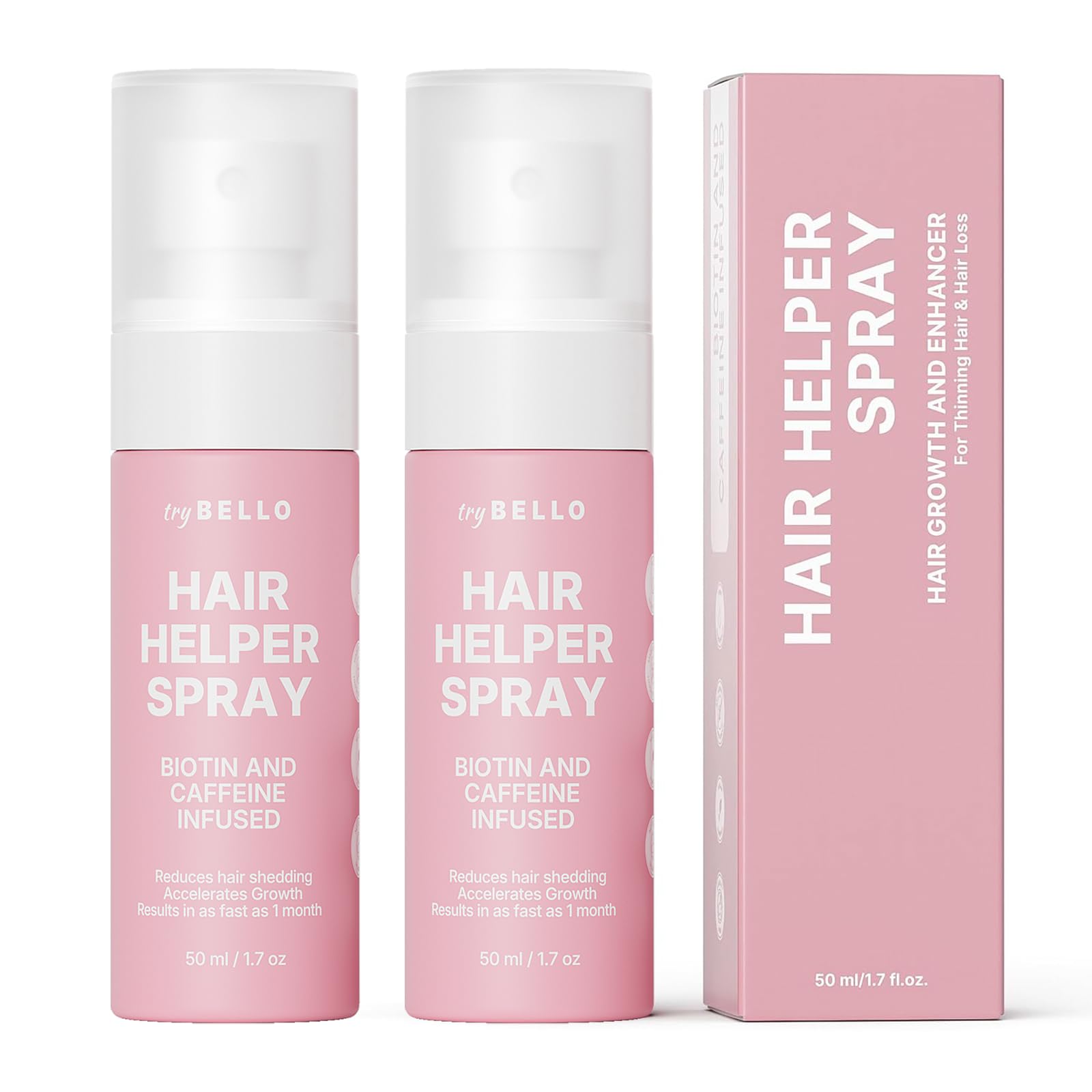 Hair Helper Spray | DHT Blocker Hair Growth Serum with Biotin | & Castor Oil, Caffeine | Topical for Thicker, Fuller Strands | Anti Thinning, Vegan, Cruelty-Free Formula | 6 Pack