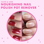 Olive & June Nourishing Remover Pot | Non Acetone | No-Mess Nail Polish Removal For Hands & Feet | Vitamin E & Chamomile | Acetone - Free Super Fast Removal | Vegan, Cruelty-Free