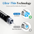 Pen Tips 32G x 4mm, Universal Fit, 200 Count, Extra-Thin, Comfortable