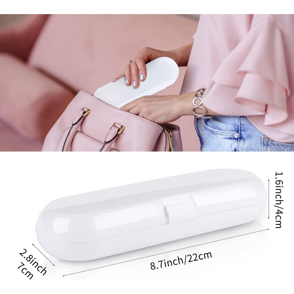 Buy now Fowecelt 2 Pack Electric Toothbrush Travel Case for Oral-B Pro and Other Electric Toothbrush, Portable Travel Toothbrush Holder (White & Clear) at indiglob india