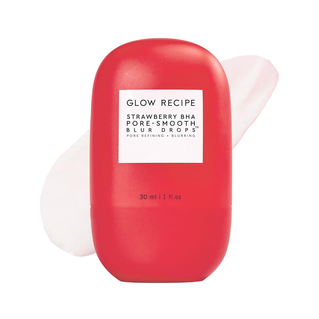 Buy now Glow Recipe Strawberry BHA Serum + Poreless Face Primer for Makeup - Silicone-Free Blurring Matte Primer to Reduce Shine & Prolong Wear - Hybrid Korean Skin Care for Oil Control & Smooth Texture, 30ml at indiglob india