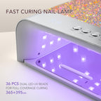 GAOY Professional UV Nail Lamp, Big Cavity Design for Long Nails, Diamond | Fast Curing Light, Infrared Sensor, Acrylic Polish, 3 Timer 30/60/99s, DIY at Home Salon, Gift for Women, Manicurist
