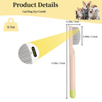 Stainless Steel Dog Eye Comb, Puppy Flea Brush (Pink)