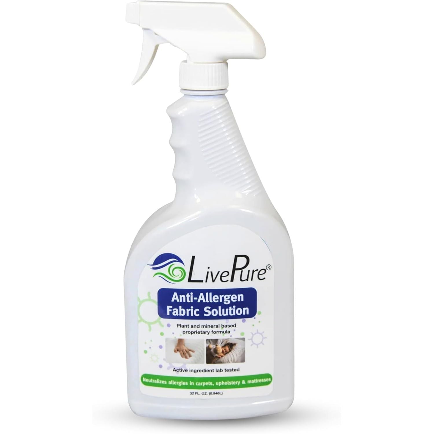 Buy now LivePure Anti-Allergen 32 OZ Fabric Spray for Household Surfaces 32 Fl Oz (Pack of 1) at indiglob india