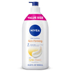 NIVEA Sheer Hydration Skin Firming Body Lotion, 33.8 FL OZ | Skin Firming Body Lotion with Q10 and Vitamin C, 72-Hour Moisturizing Lotion For Normal to Dry Skin, Paraben Free