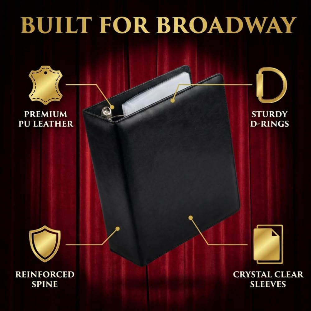 Playbill Binder with Sleeves, Broadway Showbill Organizer Gifts for Theater