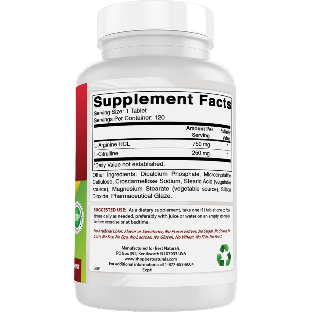 Buy now Best Naturals Arginine Citruline Complex 1000 Mg 120 Tablets at indiglob india