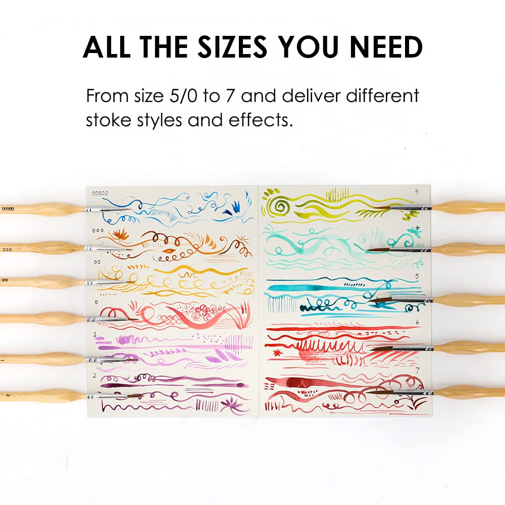 Grabie 11 Pcs Miniature Paint Brushes for Fine Detail Painting