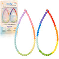 Chew Necklaces for Sensory Kids 2 Pack, One-Piece Silicone Sensory Chew Necklaces for Autism & ADHD, Chew Fidget Chewlry for Kids & Adults, Prevent Nail Biting Necklace for Toddler Boys & Girls