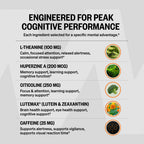 ONNIT Alpha Brain Black Label Nootropic, Citicoline & Lions Mane, 80 Count | IGEN Non-GMO Tested; Citicoline, Lions Mane, Lutemax Lutein, L-Theanine & Mucuna Pruriens; concentration, memory support